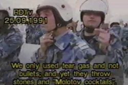 Mineriada No.4 - Desfasurarea - 25 Septembrie 1991, Bucuresti, Piata Victoriei